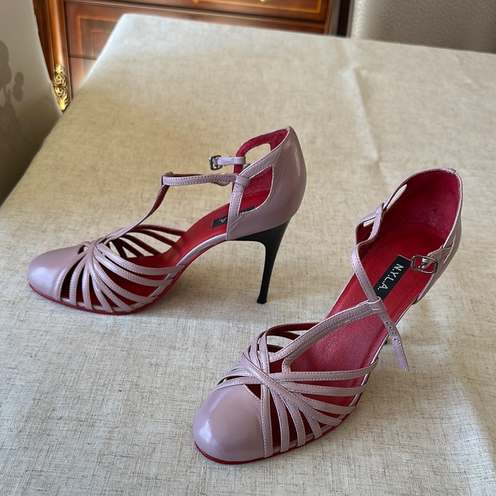 Women's Pink Strappy Heels